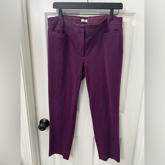 J Crew Wine Ankle Slacks Professional Wear size 12S